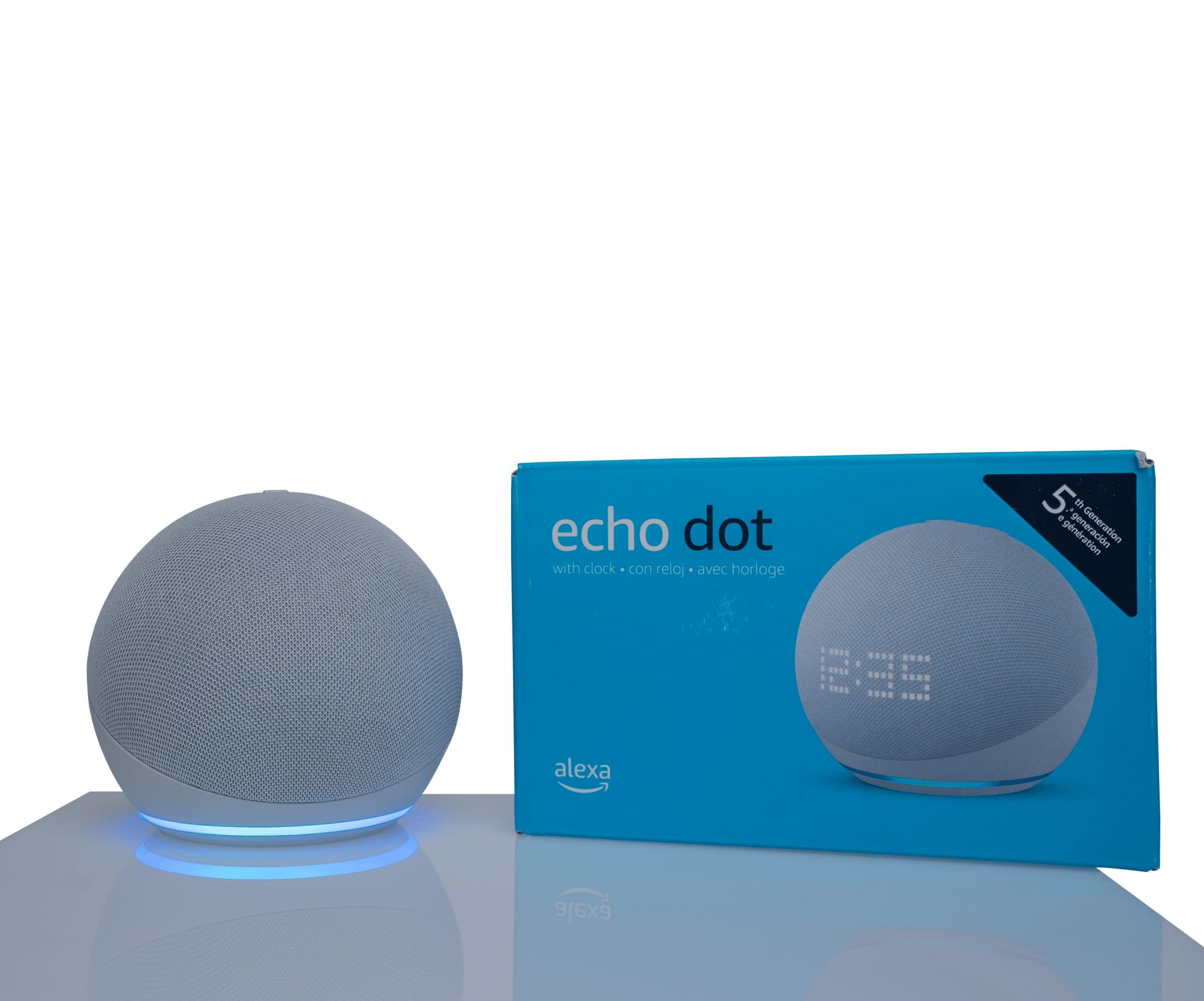 HOT Bocina Echo Echo Dot Reloj Bocina Inteligente Alexa Reloj