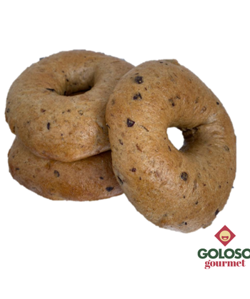 Bagel de canela con pasas - paquete de 4 piezas