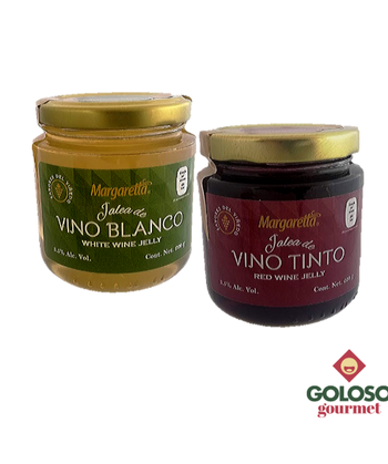 Combo Margaretta Sabores del Viñedo jalea de vino tinto y jalea de vino blanco 220g
