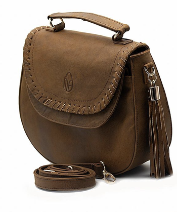 BROWN LEATHER CROSSBODY
