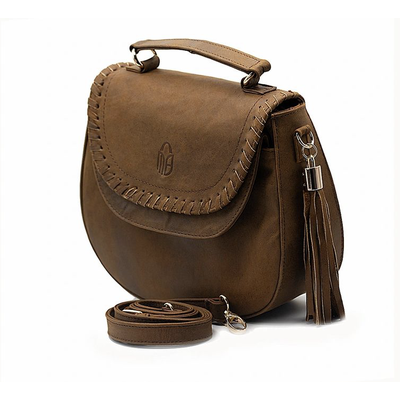 BROWN LEATHER CROSSBODY